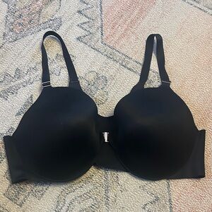 Soma Vanishing Back Front Clasp Black Smooth T-Shirt Bra - Seamless Molded Cups